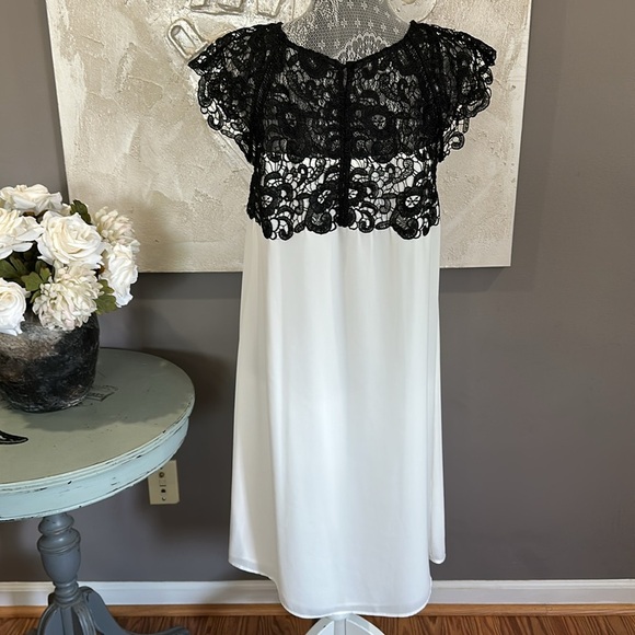 Venus Black Lace Overlay Dress Size 12 - Picture 7 of 16